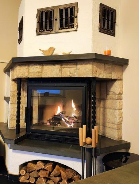 Ferienhaus Blaue Blume Mit 11 Kw Ladestation, Kamin, Terrasse, Eingezaeuntem Garten, Sauna, Wlan, Netflix, 2 Hunde Willkommen! Güntersberge Kültér fotó